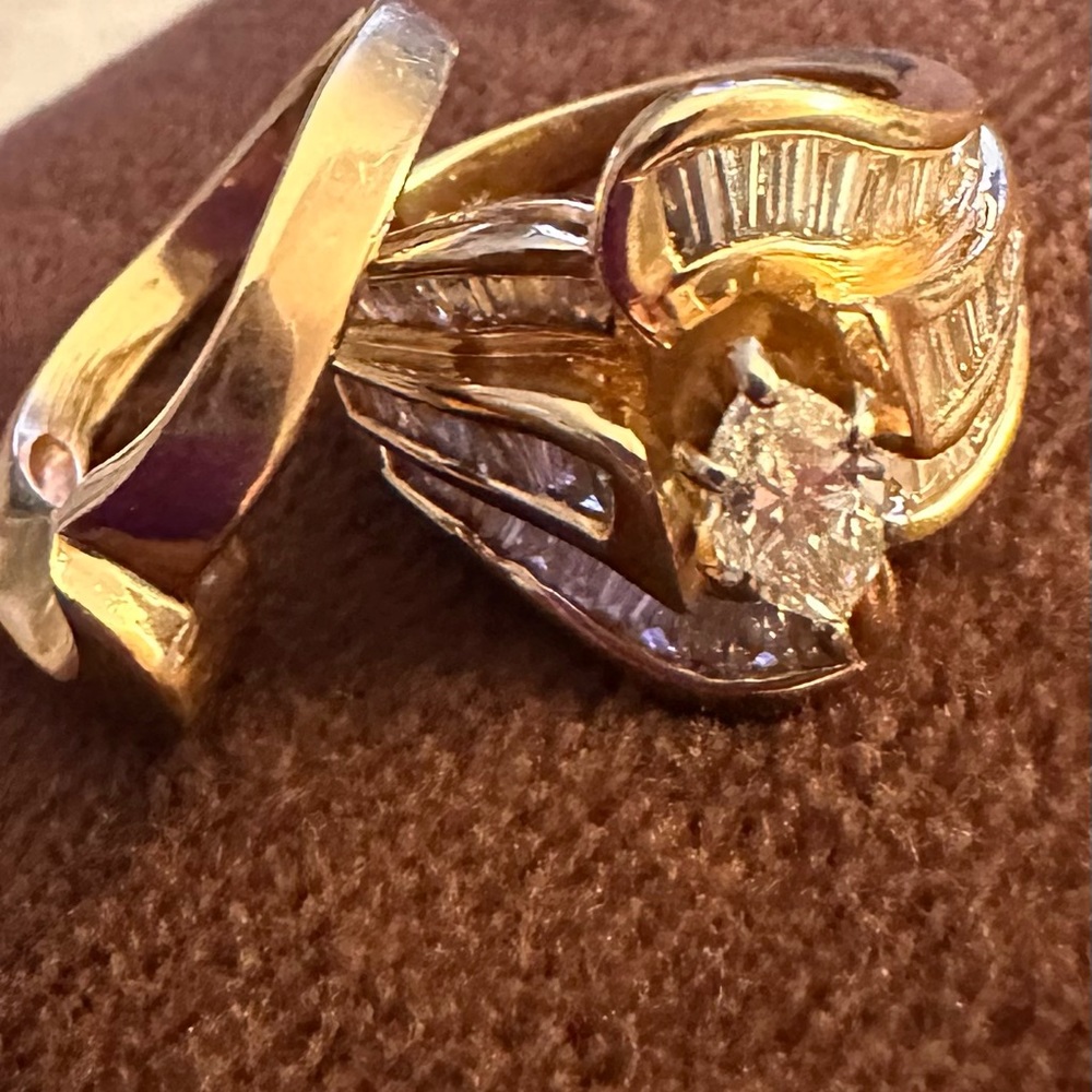 A early 2000s engagement ring & custom made wedding band